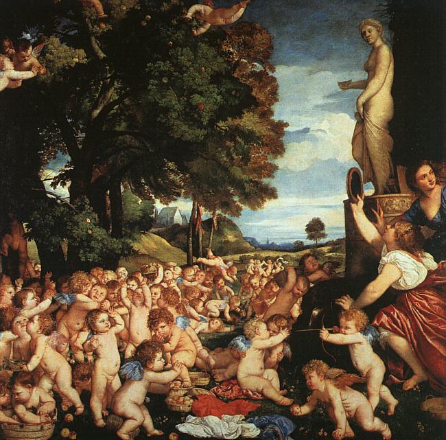  Titian The Worship of Venus China oil painting art